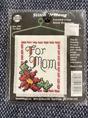 Vintage NeedleMagic "For Mom" Cross Stitch Kit - NIP
